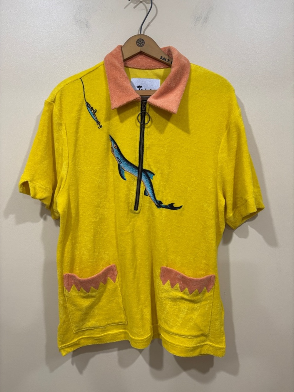 Tombolo 'Shark Bait' Cabana Terry Polo Shirt Size Small - Picture 5 of 12